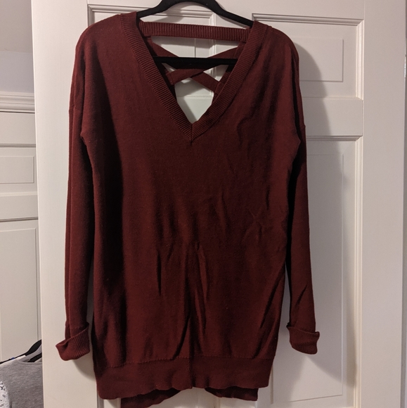 Maroon tunic sweater - Picture 1 of 2
